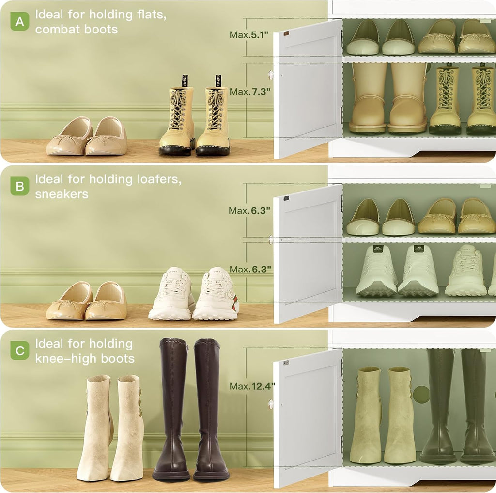 2-Tier Storage Bench, Shoe Bench with Adjustable Shelf & Lift Top Storage, Entryway Bench with Cushioned Seat,13.8"D