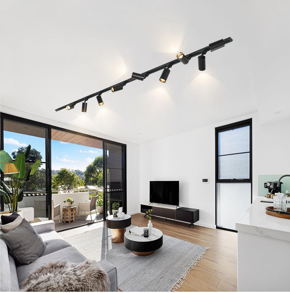 LED Track Lighting Kit with 6.6FT H Type Track Lighting Rails and Floating Canopy Connector, Modern Kitchen