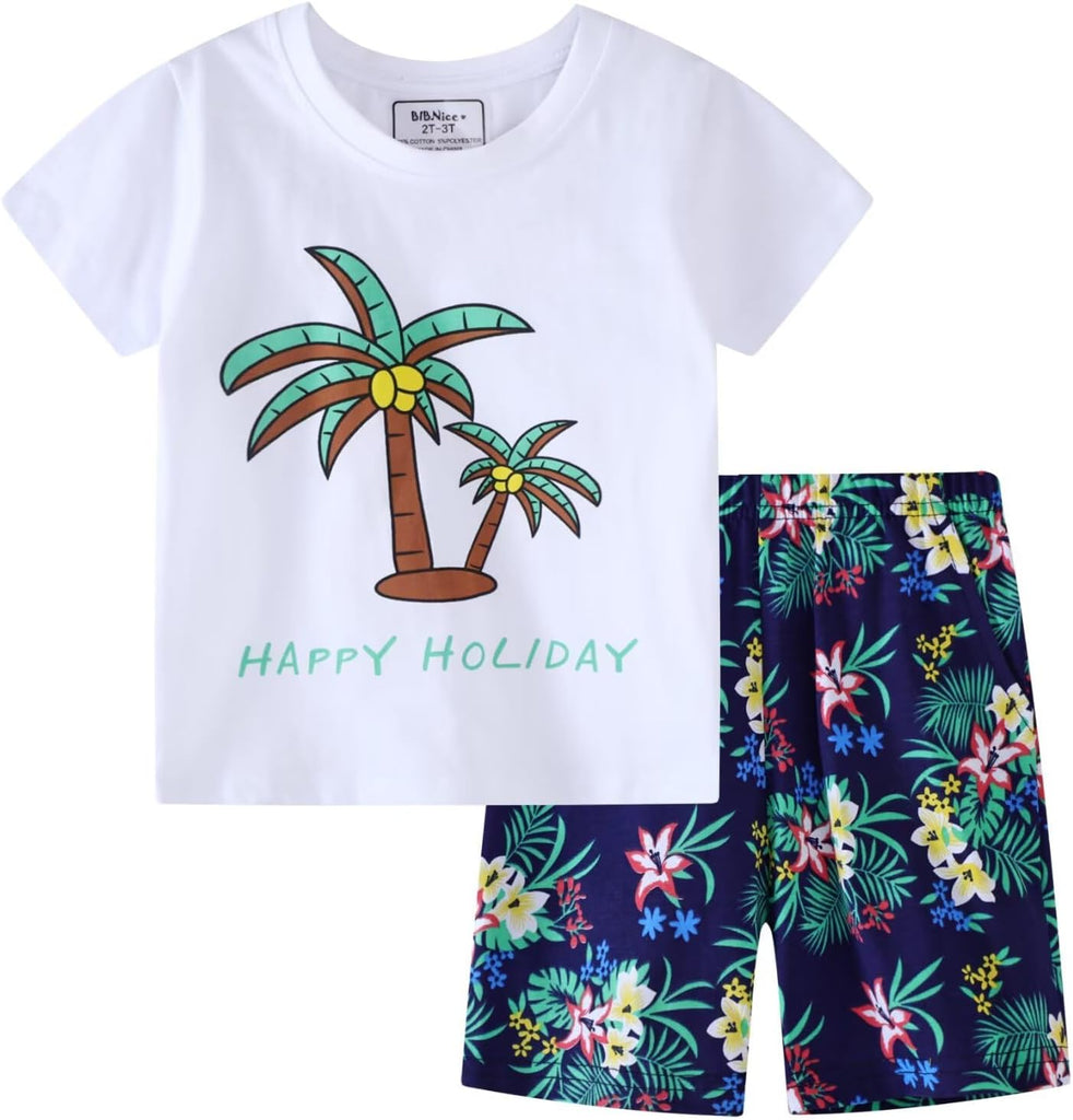 Boy Summer Clothes Toddler Outfits Kids Cotton Short Sets
