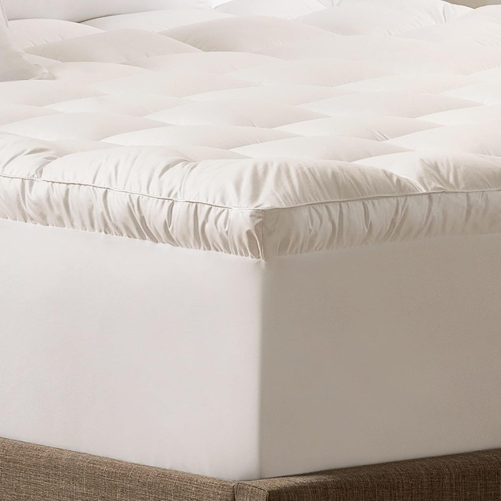 Down Illusion Soft Hypoallergenic 2 inch Pillowtop Simple Fit Mattress Topper, Full, White | Plush two-inch pillowtop