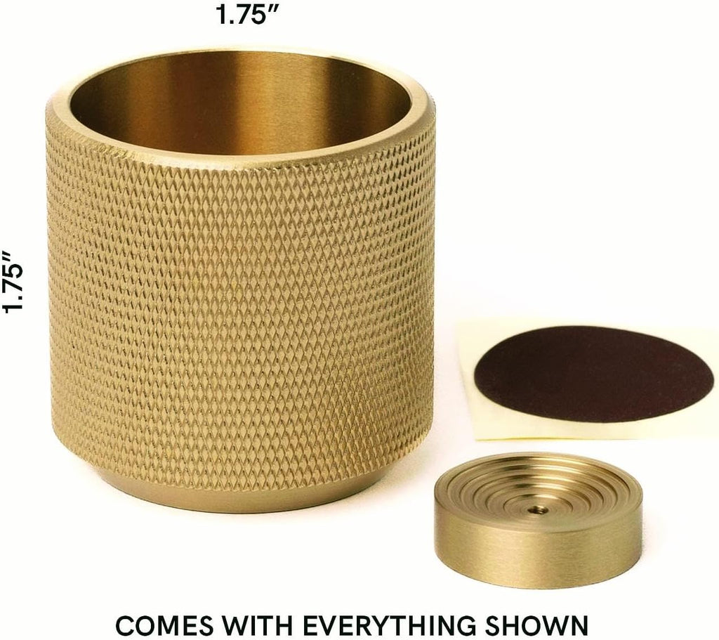 Match Holder with Striker - with Bonus Incense Holder - 100% Solid Brass Match Striker and Holder - A Modern Décor