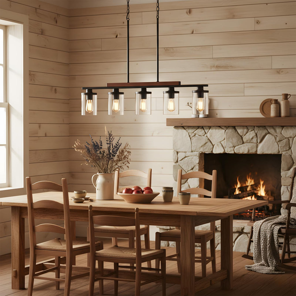 Farmhouse Kitchen Island Light Fixtures, Dining Room Light Fixture, 5-Light