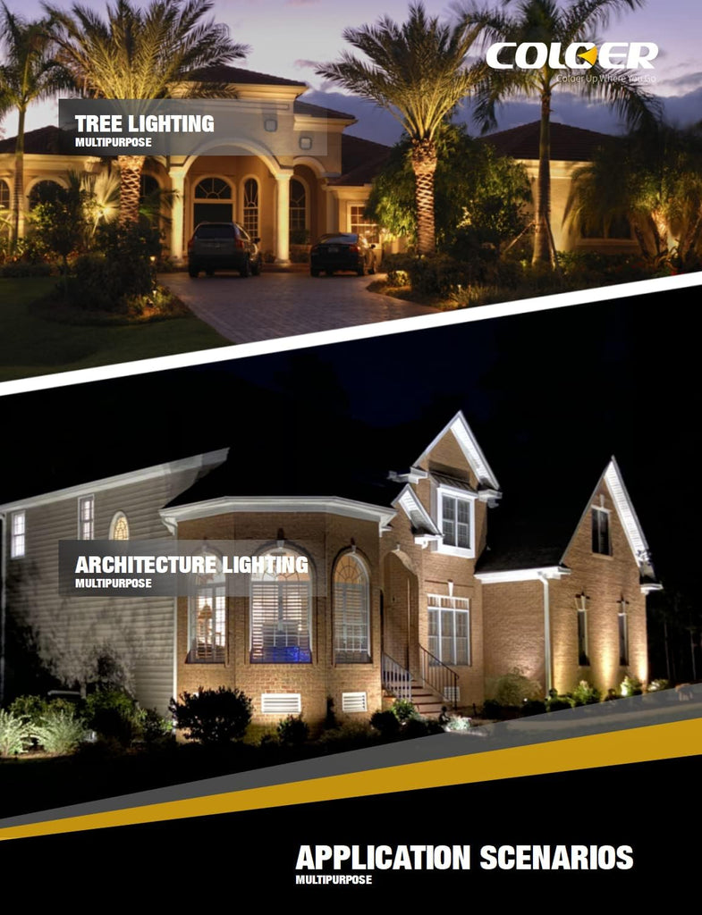 Die-cast Brass Landscape Spotlights Outdoor with 5W Aluminum Housing LED MR16 Bulb 2700K 450LM,12V AC/DC Low Voltage