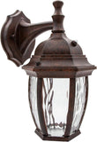 LED Outdoor Wall Light - Features Clear Water Glass, 3000K Warm White, 580 Lumens, Dusk to Dawn Photocell Light Sensor
