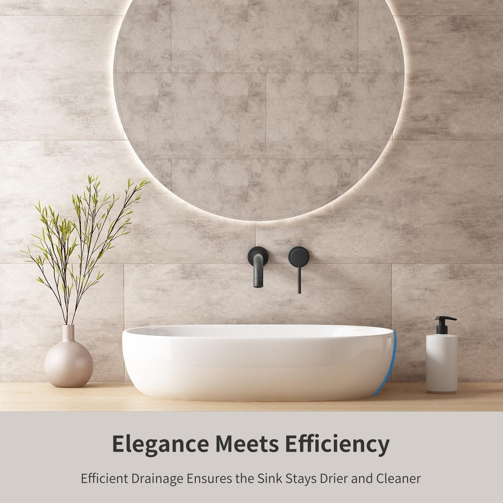 Large Bathroom Vessel Sinks, OCEALAGOON 24 x 16 Oval Bathroom Sink Bowls Above Counter