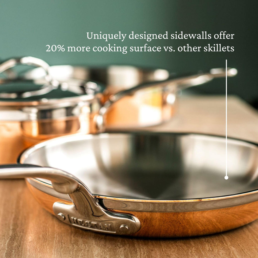 CopperBond Collection - 100% Pure Copper 10-Piece Ultimate Cookware Set, Induction Cooktop Compatible