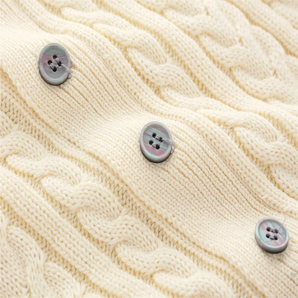 New Born Baby Boy Fall Winter Clothes Cable Knit Sweater Romper Jumpsuit Outfits