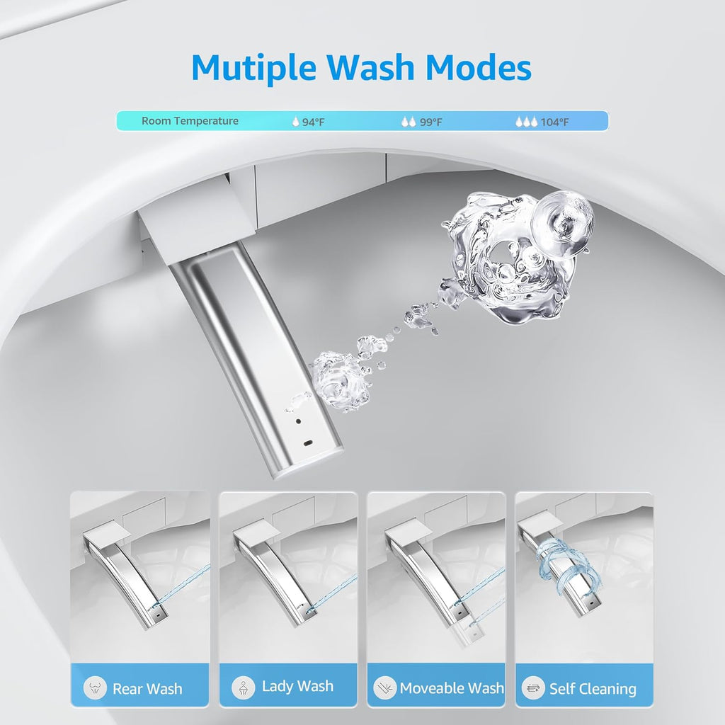 Smart Toilet with Bidet Built In, Heated Seat, Warm Water Wash & Dryer