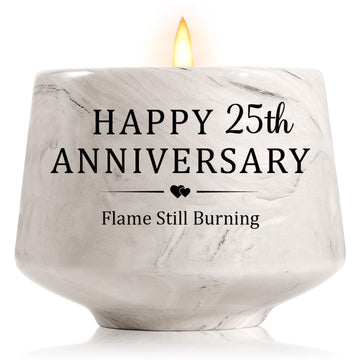 25th Anniversary Candle - 25th Anniversary Wedding Gifts for Couple, Women, Men 6oz Lavender Scented Candle, Romantic