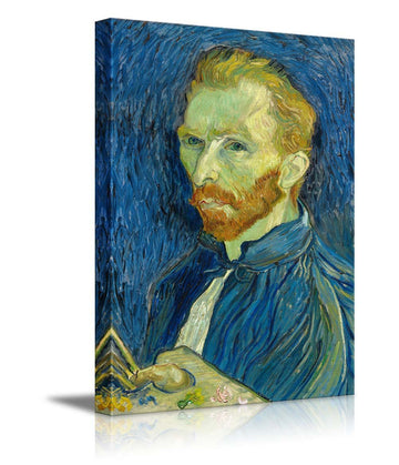 Self Portrait by Vincent Van Gogh - Canvas Print Wall Art Famous Painting Reproduction - 12" x 18"