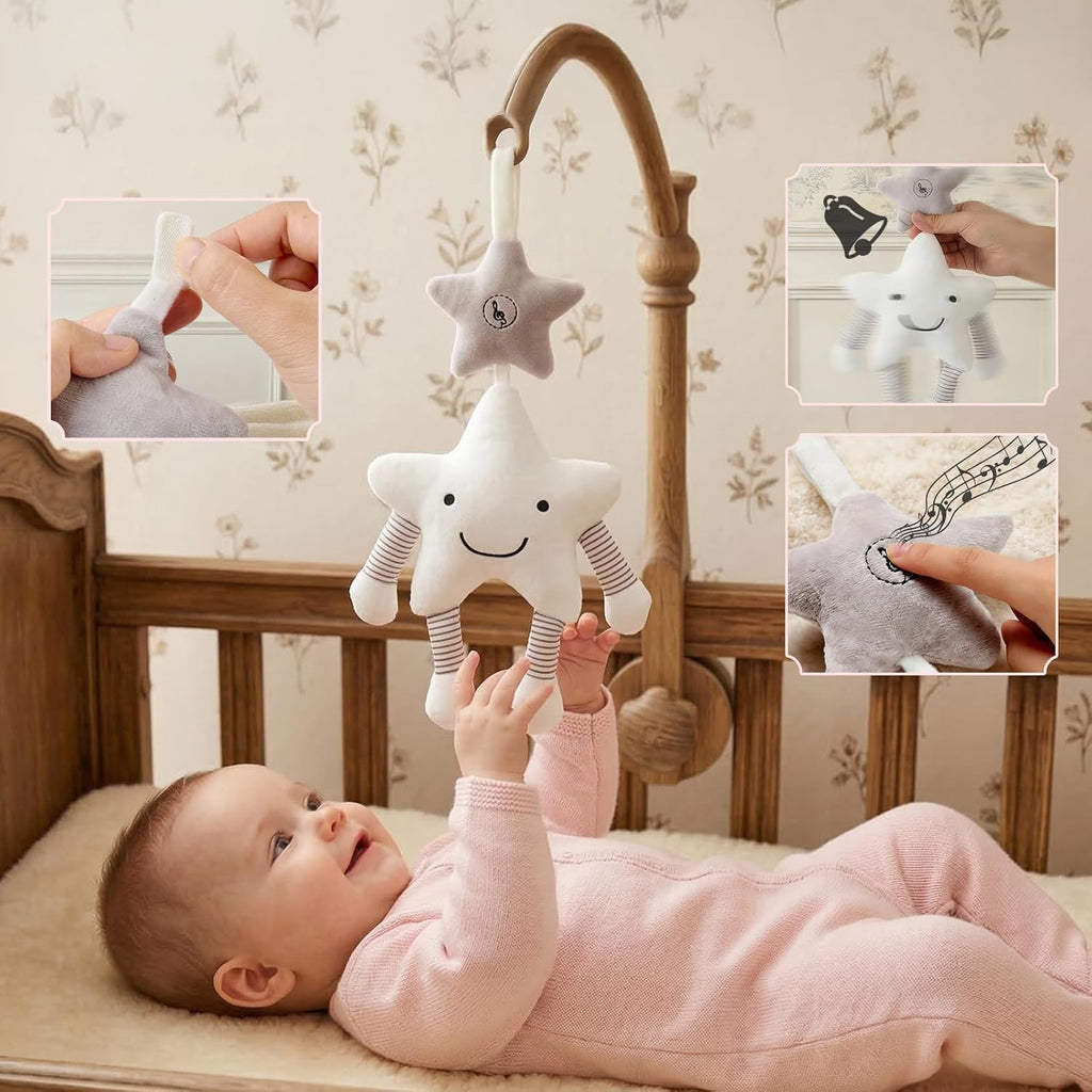 Cherry Baby Shower Gifts for Girls, Baby Girl Gifts Baskets with Musical Plush Toy, Blanket/Bodysuit Set, New Born