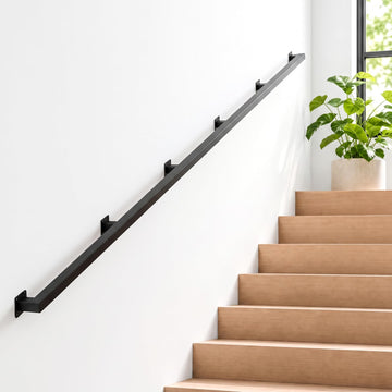 15FT Handrail Wall Mounted, 500LB Heavy-Duty Stair Railing