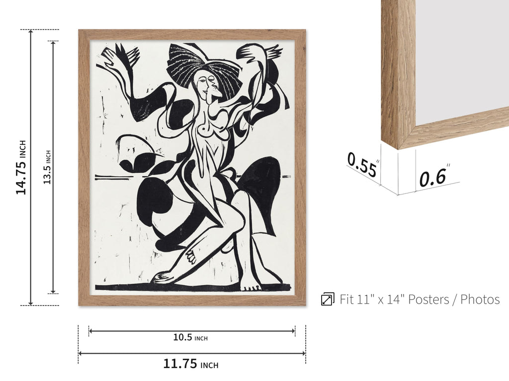 Master Vintage Kirchner Poster - Retro Mary Wigman's Dance Painting Print - Dancing Mary Wigman Art - Gift for Her