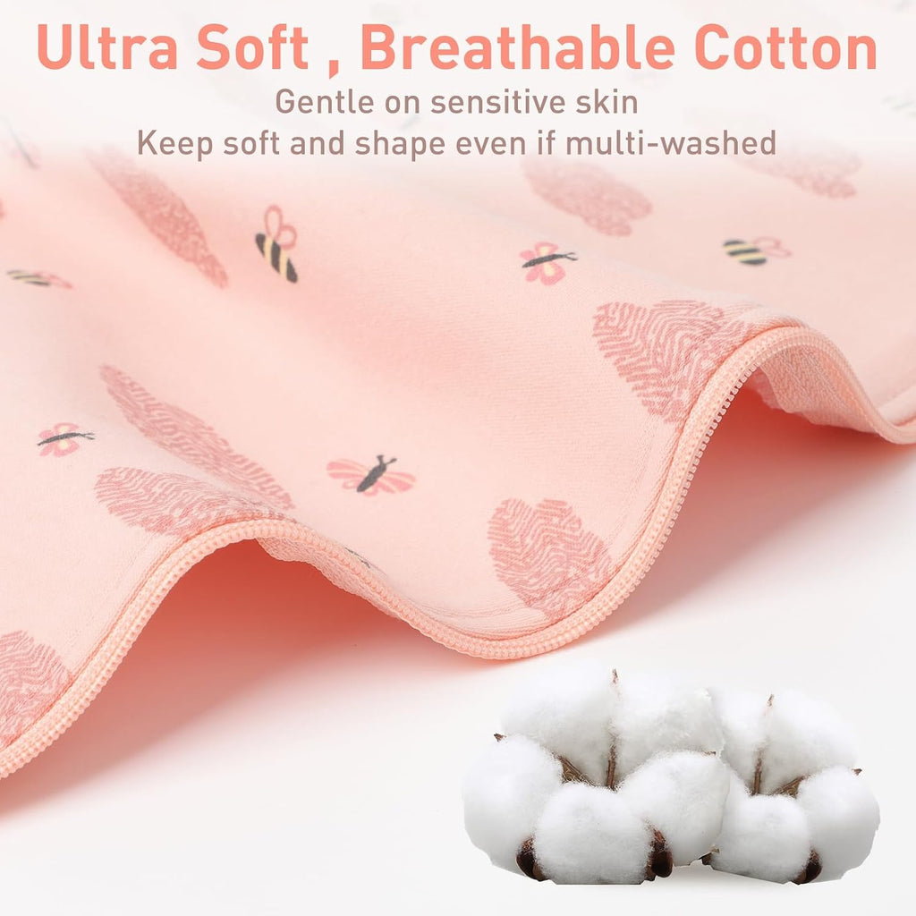 Organic Cotton Baby Sleep Sacks Swaddles Girls 2 Packs