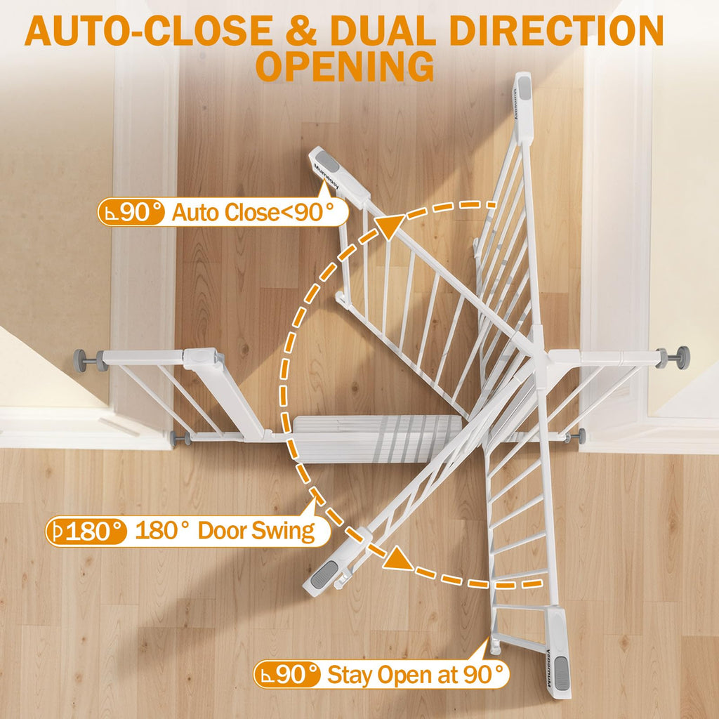 29.7-43" Baby Gate for Stairs & Doorways, Pressure Mounted Dog Gate