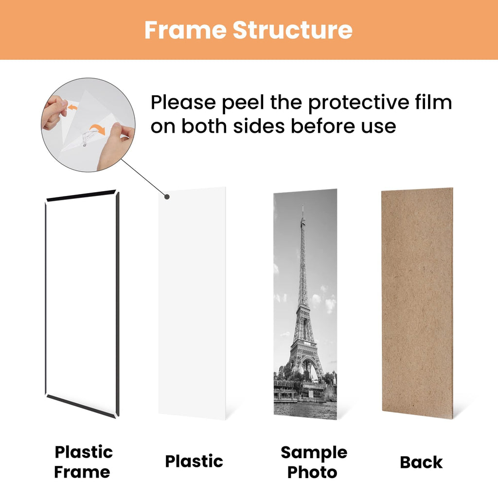 18x24 Poster Frame, Easy Slide-In Assembly, Black, 3 Pack