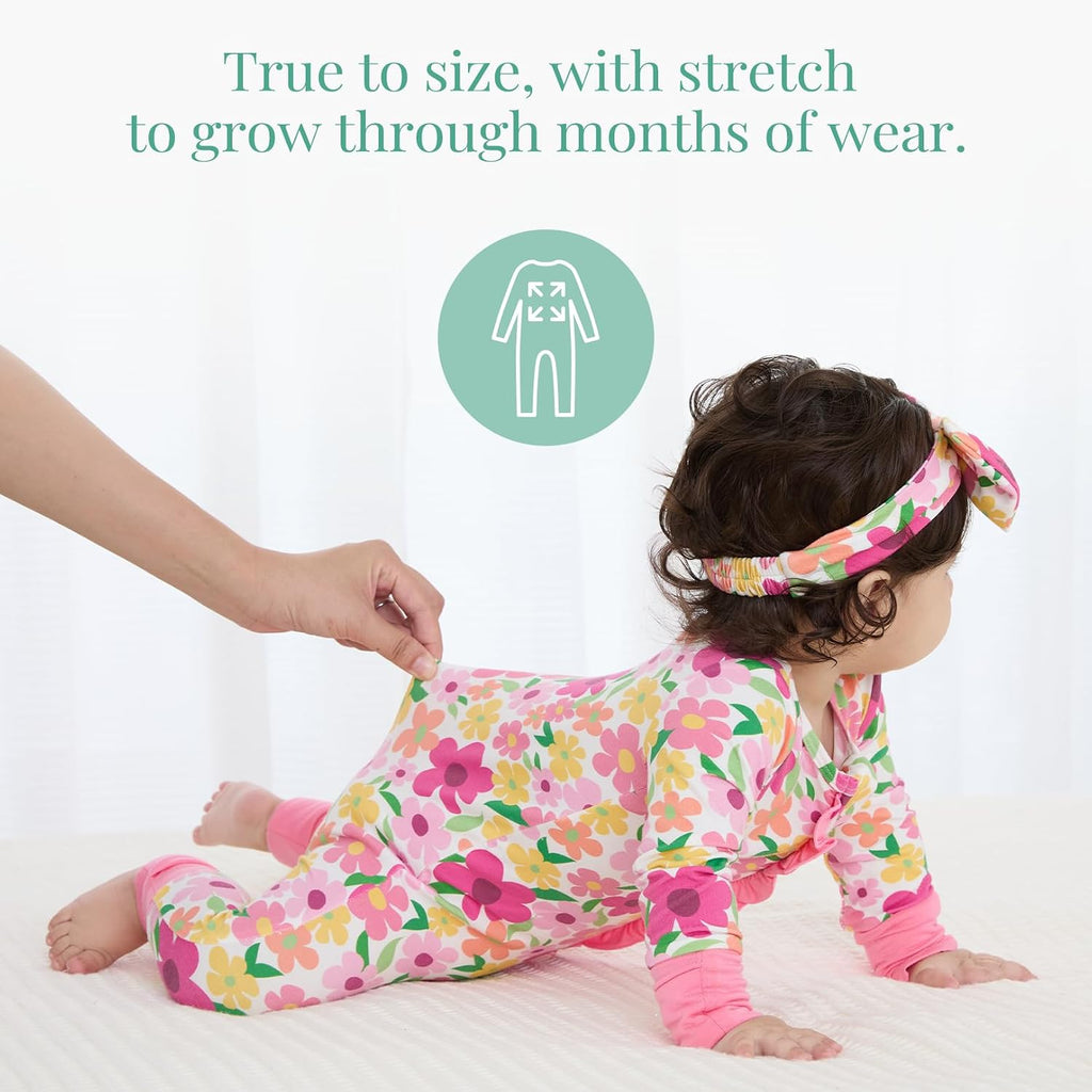 Bamboo Viscose Baby Footie with Headband