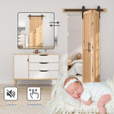 48"x84" Bi fold Barn Door with 52" Bifold Barn Door Hardware Kit for 2 Doors, No-Assembly Solid Spru