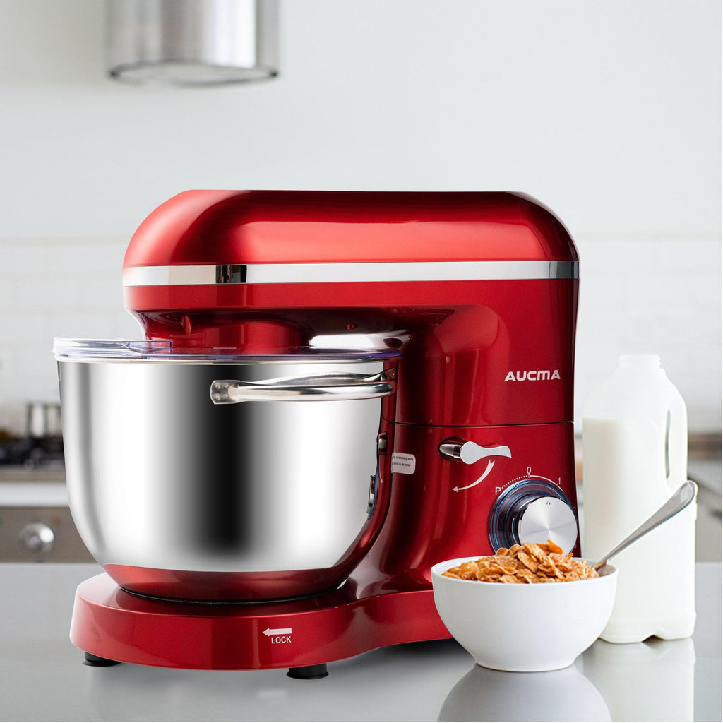 Stand Mixer,6.5-QT 660W 6-Speed Tilt-Head Food Mixer, Kitchen Electric Mixer with Dough Hook, Wire Whip & Beater