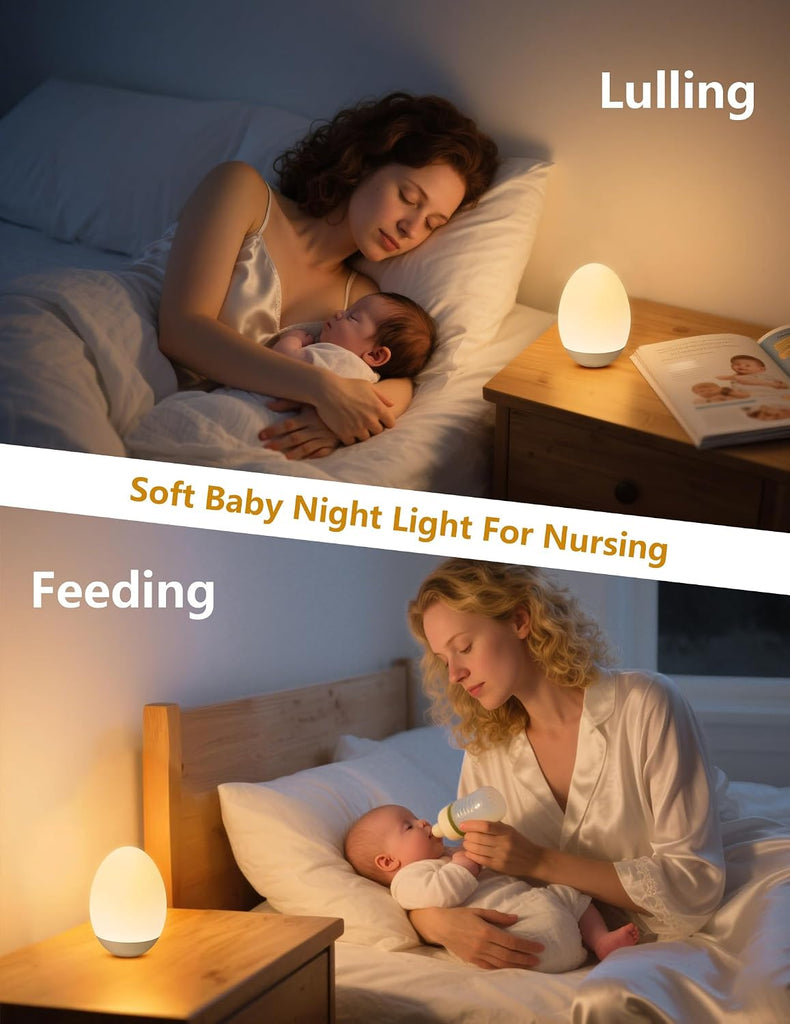 Egg Night Light : Rechargeable Baby Touch Lamp