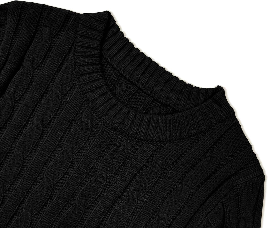 Girls' Sweaters Casual Long Sleeve Cable Knit Pullover Sweater Kids Fall Winter Crew Neck Jumper Top