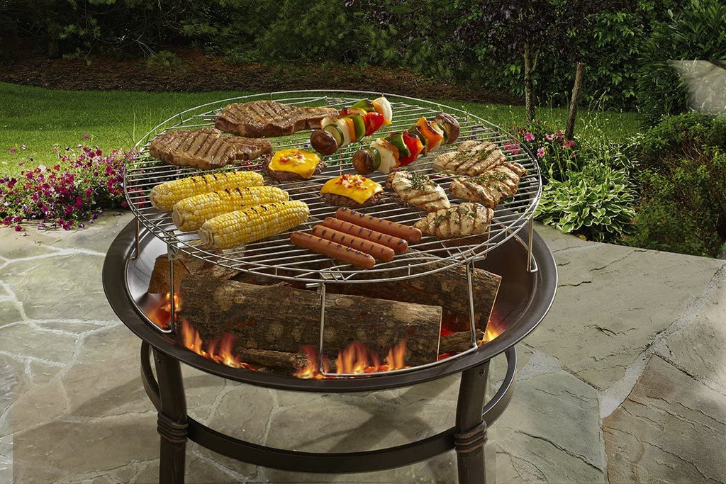 25.5 Inch Fire Pit Grate with Folding Legs, Model
