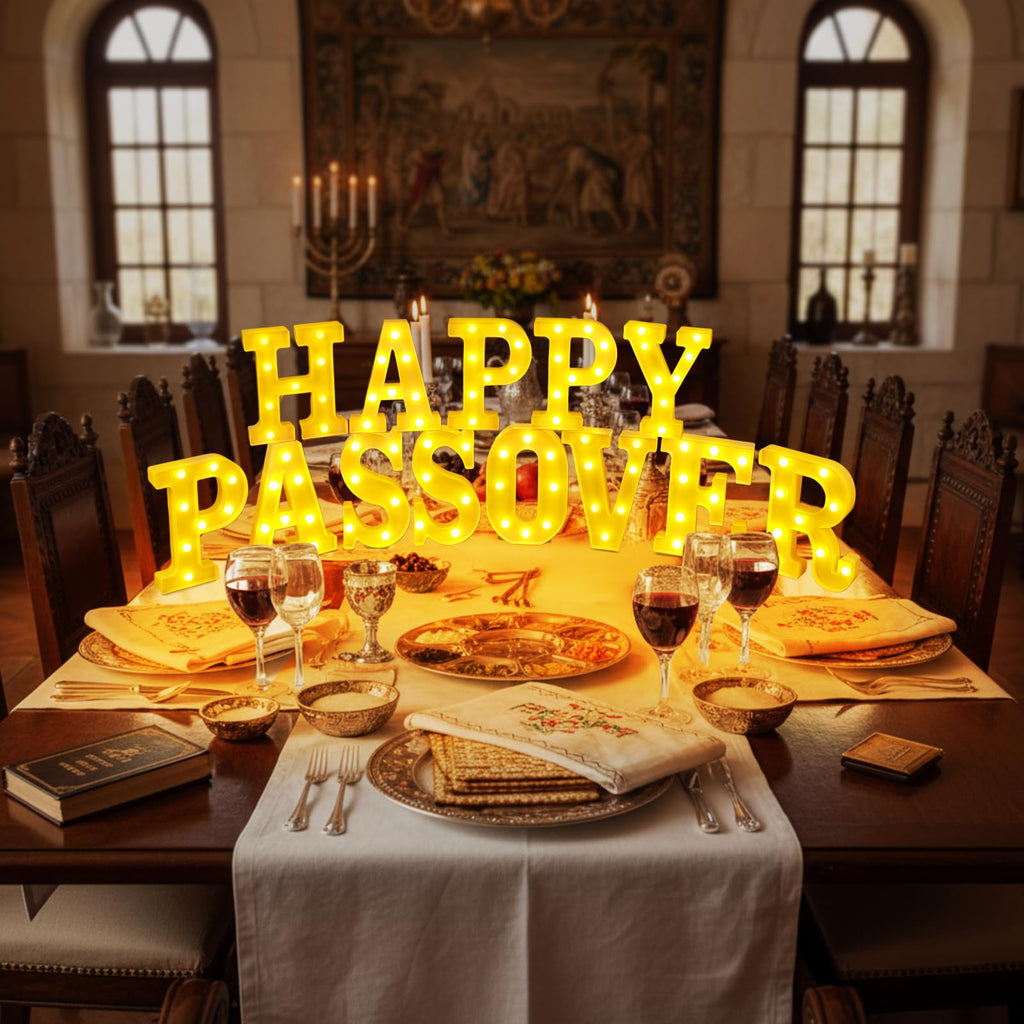 13 Pcs Passover Decorations LED Letter Lights Signs