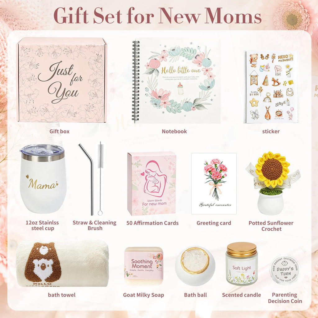 Mom Gift Basket, Postpartum Care Package for First Time Moms