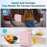4L/6 Cans Compact Refrigerator,Portable Mini Fridge Skin Care,Cooler and Warmer for Bedroom,Car,Office & Dorm, Small