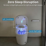 Smart Toilet with Bidet, Foam Shield, UV-C Light, Blackout Flush, Dual Auto Flush, Heated Seat, Air Dryer