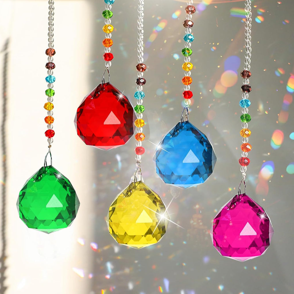 24 Pack Crystal Ball Prism 30mm/1.18" Decorative Ball - Suncatcher Rainbow Pendants Maker for Chandelier Window &