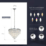 Crystal Chandelier Modern Chandeliers Lighting Pendant Ceiling Light Fixture 5-Tier for Dining Room Living Room Bedroom W28'' Chrome Finished 10 Lights A107-B07G3ZPRGW
