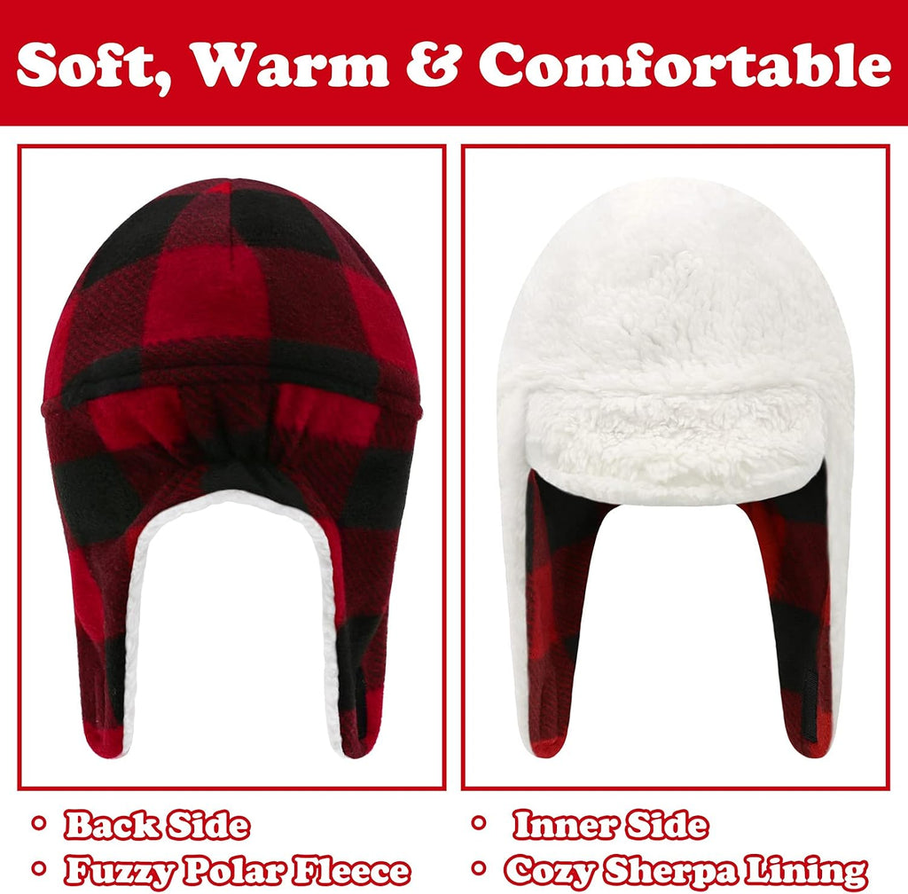 Infant Baby Winter Hats Toddler Winter Hat with Warm Earflaps Baby Hat and Mitten Set Infant Beanie Toddler Beanie