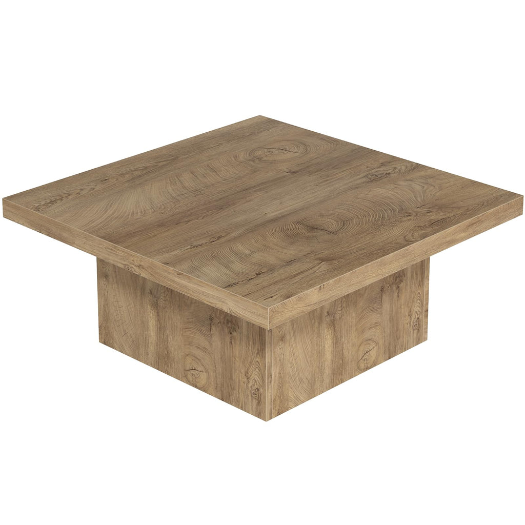 Square Coffee Table, Wooden Living Room Table, Center Table with a Large Tabletop, 35.4" x 35.4", for Small Spaces