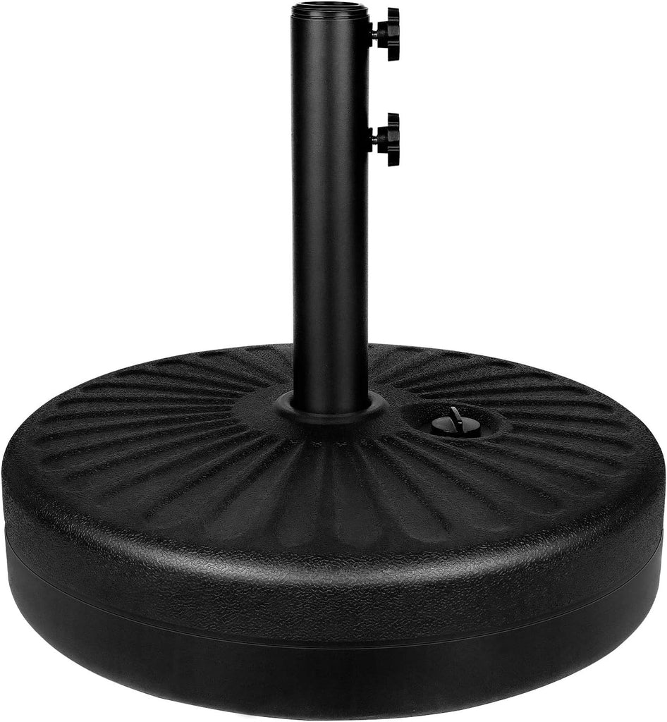 20" Heavy Duty Patio Market Umbrella Base Stand with Steel Holder Water Filled Round