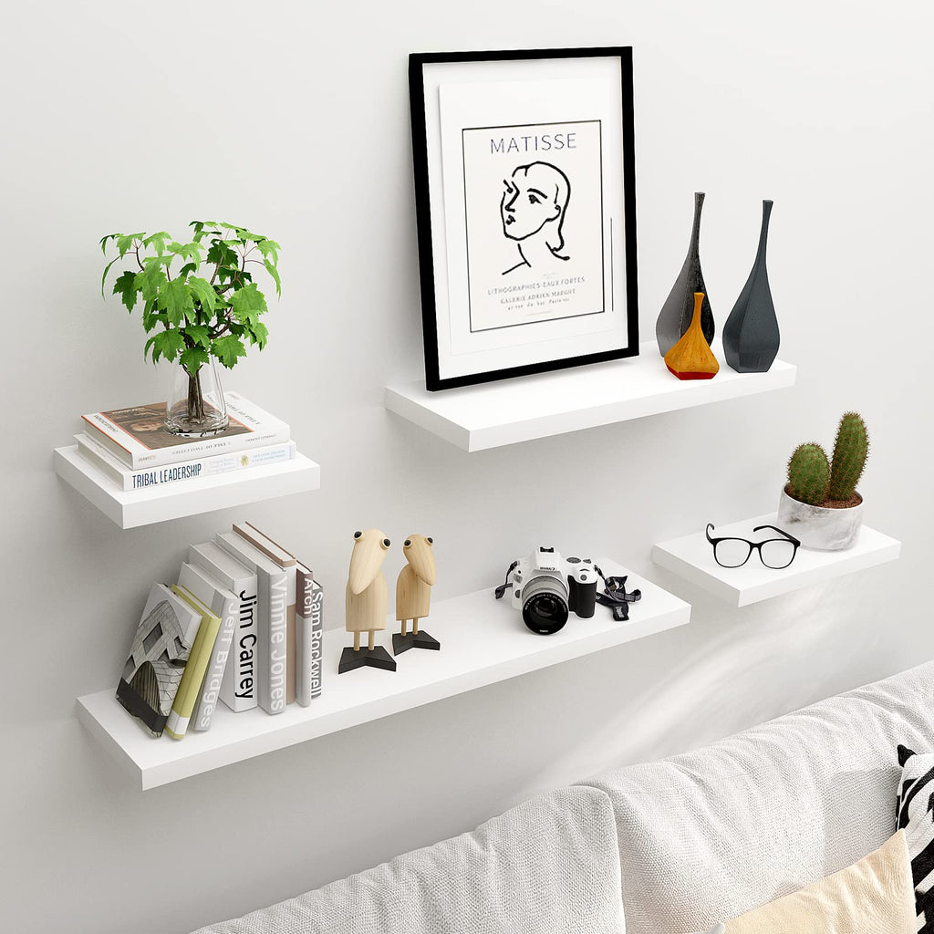 Simons Floating Wall Shelf Ledge Shelves(36-inch, White)