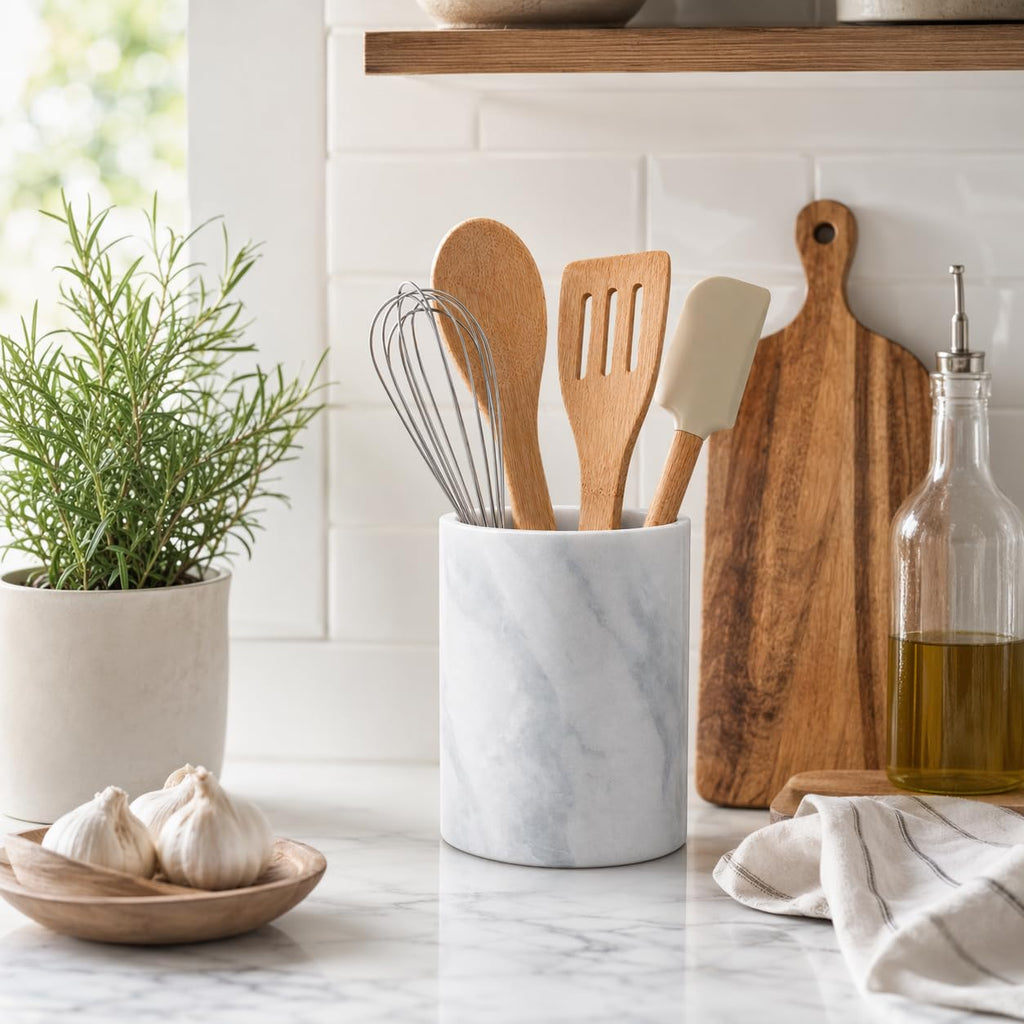 Namib Sky Luxury Marble Utensil Holder Utensil Crock