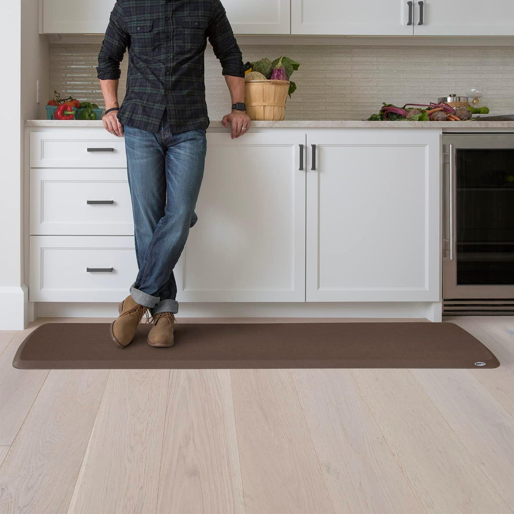 Elite Premier Anti-Fatigue Kitchen Comfort Floor Mat, 20x72", Linen Truffle Stain Resistant Surface with Therapeutic
