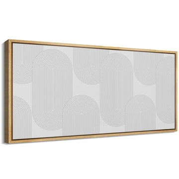 Extra Large Framed Canvas Print Wall Art Abstract Monochrome Minimalist Geometric Patterns Antique Retro Ready to