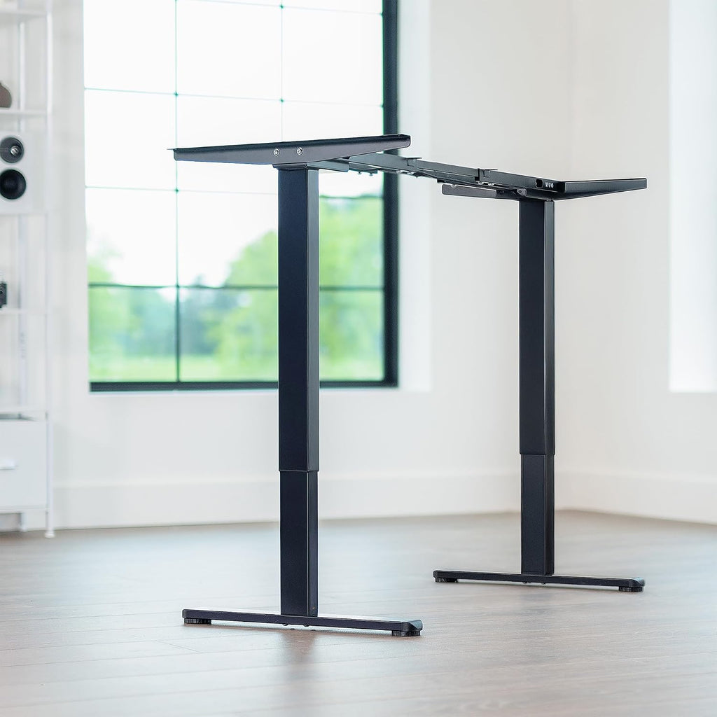 Heavy Duty Dual Motor Electric Sit Stand Desk Frame, 220 lbs Capacity up to 77" x 43" Tops, Memory Controller Height