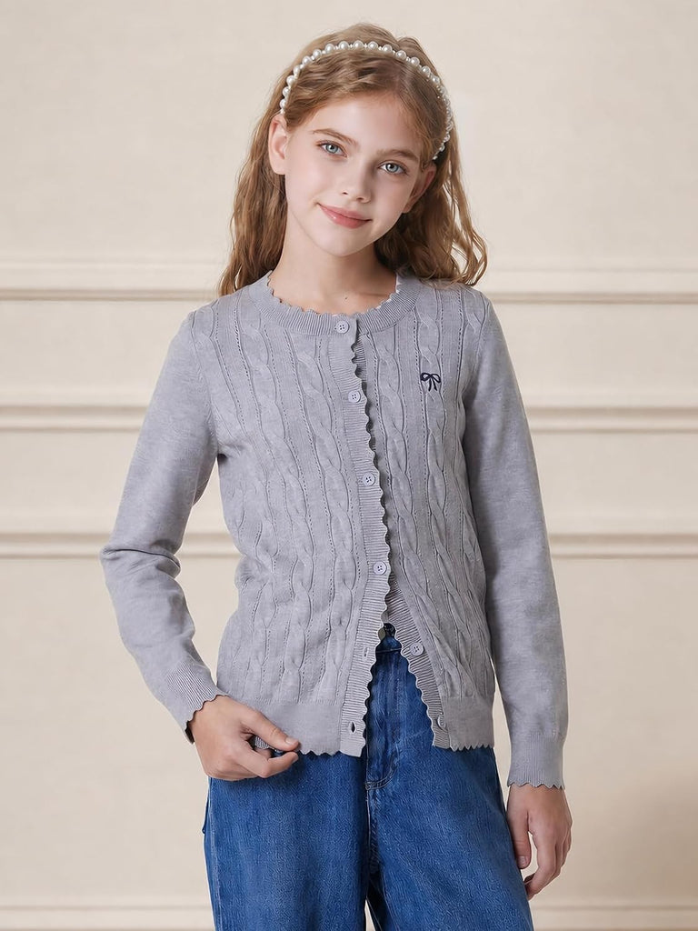 Cardigan Kids Long Sleeve School Uniform Sweater