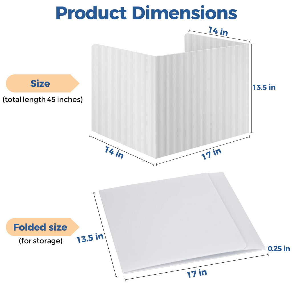 22 Pack Classroom Privacy Shields for Student Desks - Easy to Clean Plastic Sneeze Guard Folder Desk Divider Study