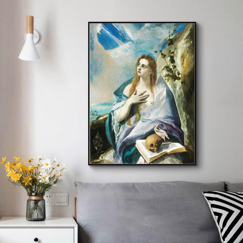 El Greco The Confessions of Mary Magdalene Poster - Renaissance Wall Art Print Religious Decor Bedroom Living Room