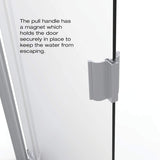 Armon 32.75 to 34.25 in. width, Semi-Frameless Pivot Shower Door, Clear Glass, Brushed Nickel Finish