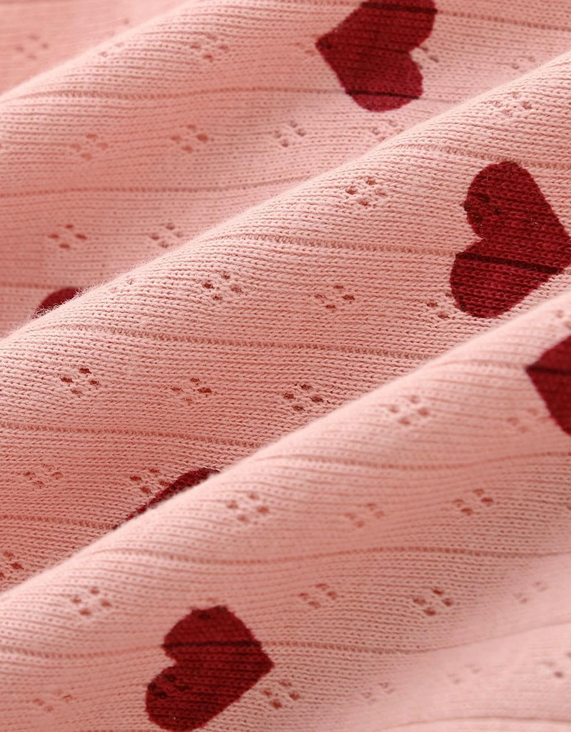Side Snap Short Sleeve Wrap Over Bodysuit Baby Girl Valentine Clothes