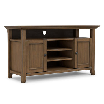 Amherst 54" Wide Wood TV Stand in Rustic Natural Aged Brown