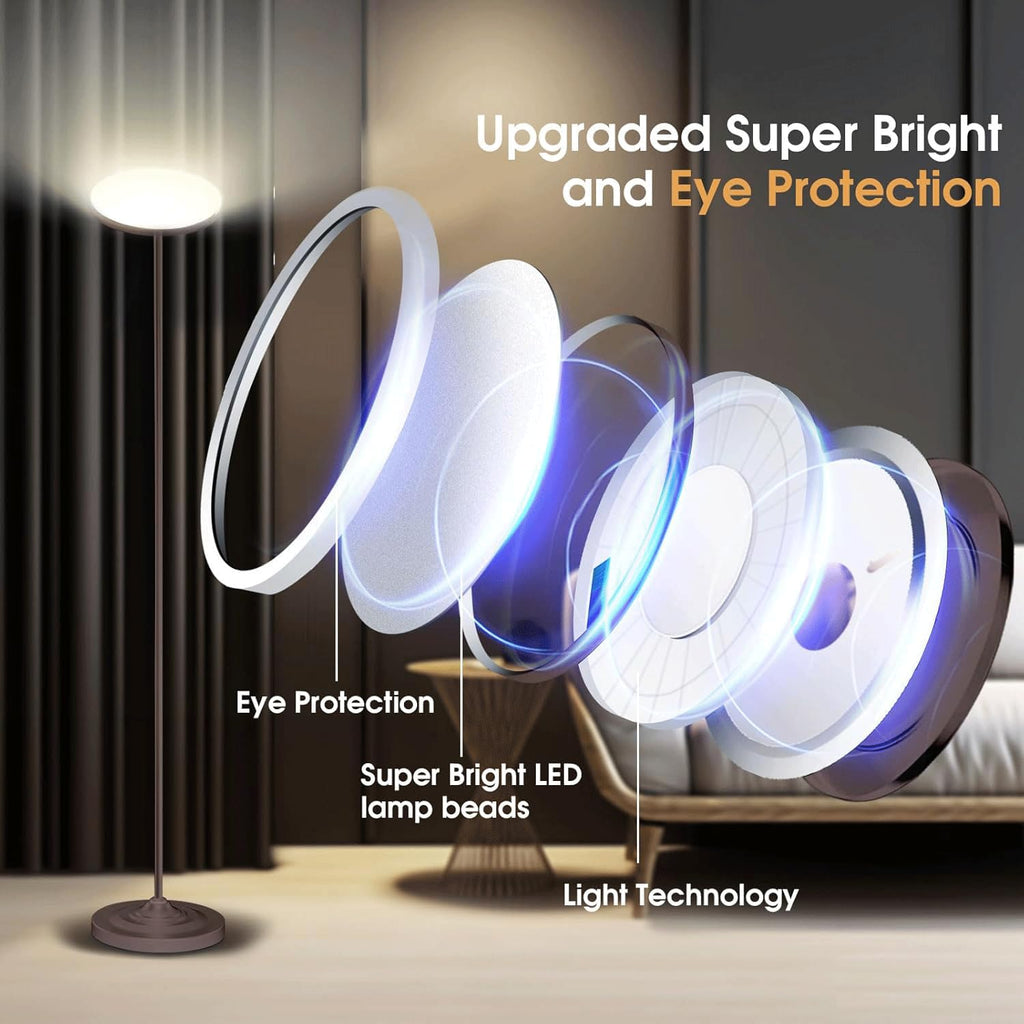 LED Torchiere Floor Lamp with Remote Control, Standing Lamp