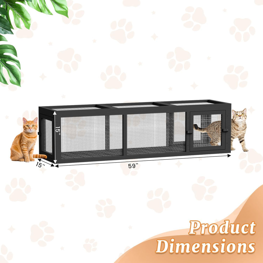 Outdoor Cat Tunnel, Grey, 1-Pack