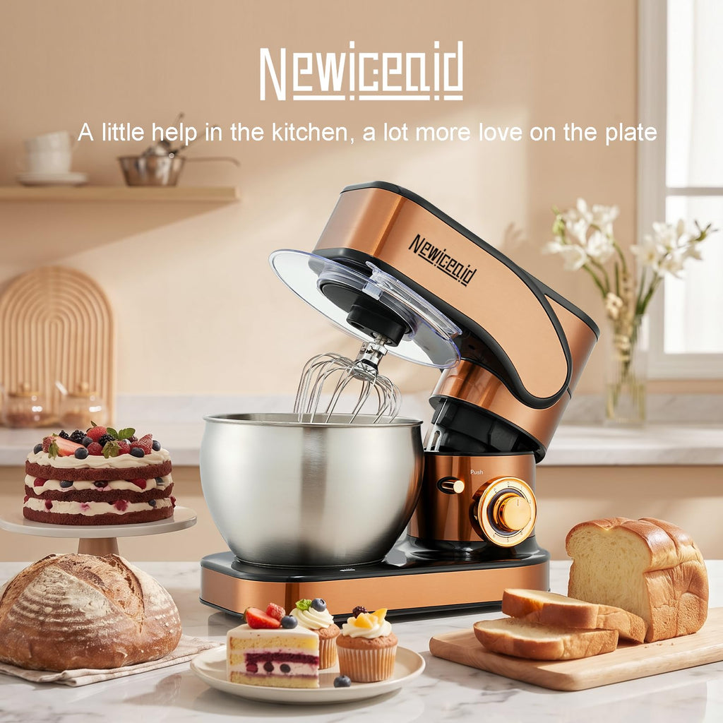 Stainless Steel 6-Speed 7.4QT Stand Mixer, Rose Gold