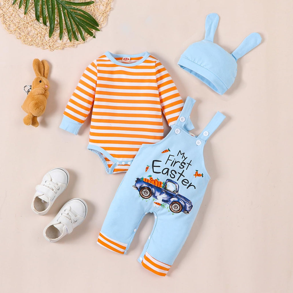 Baby Boy My 1st Easter Outfit 3pcs Easter Day Clothe Set Infant Boy Easter Day outfits
